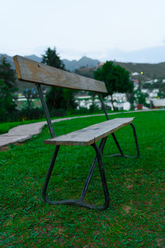 Garden table chare in a park 