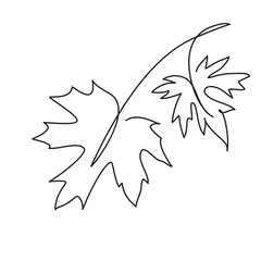 Naklejka premium leaf line art