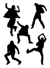 Dancer cool style silhouette. Good use for symbol, logo, web icon, mascot, sign, or any design you want.