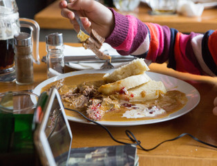 chef preparing food in restaurant