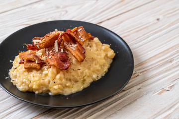 risotto with crispy bacon