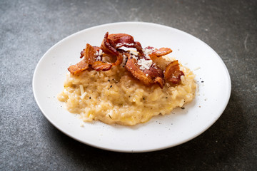risotto with crispy bacon