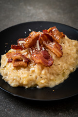 risotto with crispy bacon