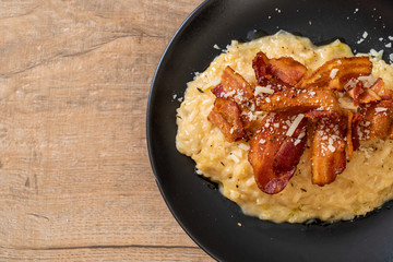 risotto with crispy bacon