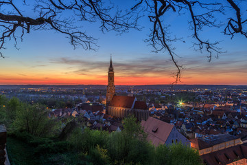 Sonnenuntergang über Landshut