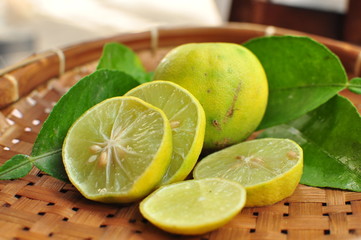 Fototapeta na wymiar Lime citrus fresh fruits