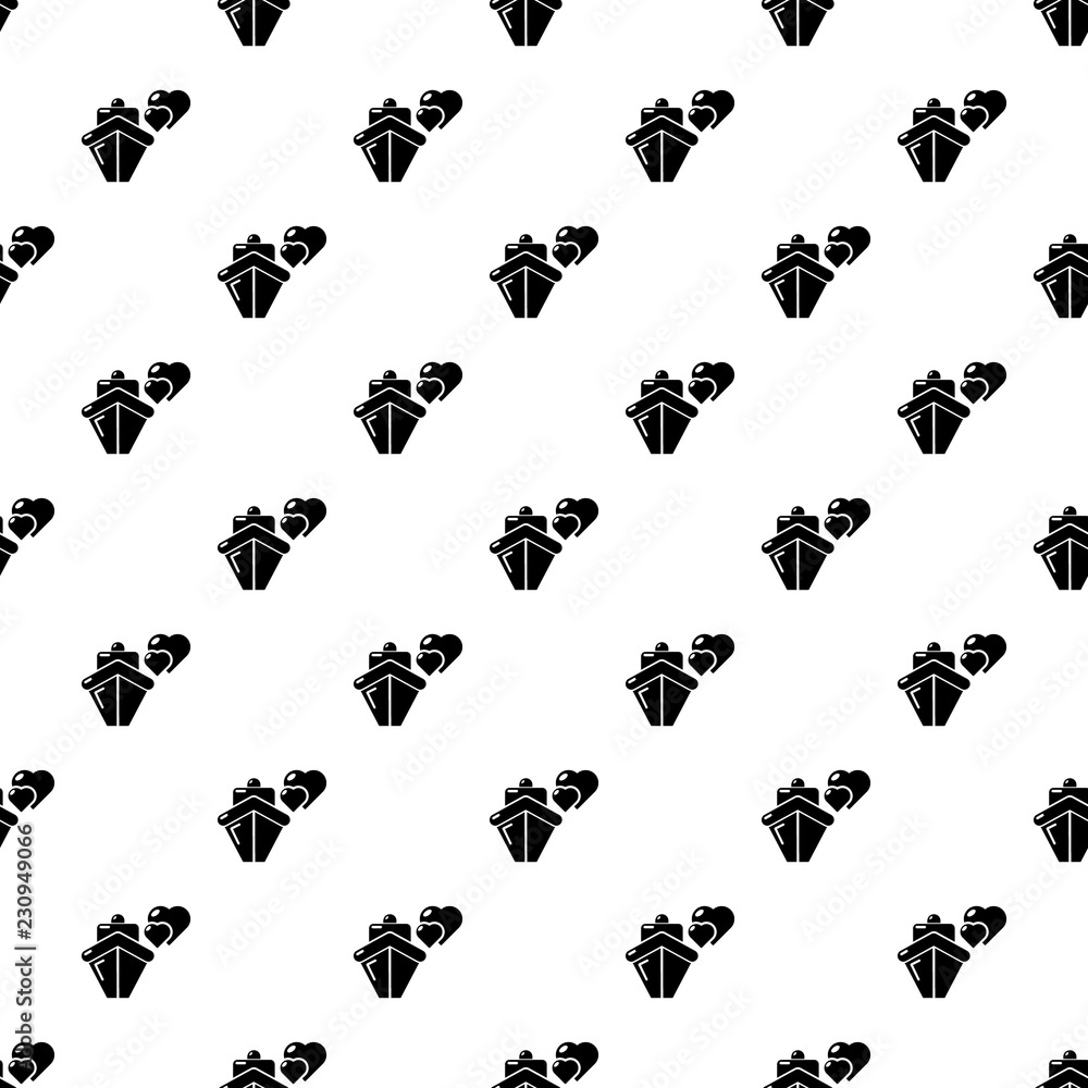 Poster travel journey honeymoon trip pattern vector seamless repeating for any web design