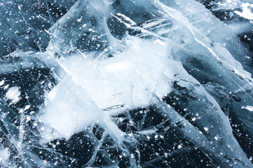 Obraz na płótnie Canvas Ice of Lake Baikal