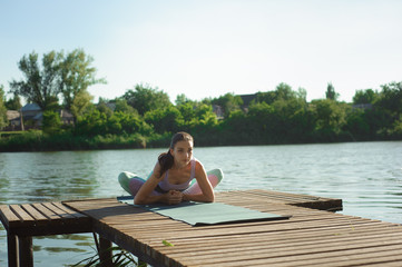 Woman Yoga - relax in nature