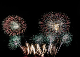 fireworks on the sky display for background.