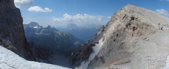 Włochy, Dolomity - Włochy, Dolomity - Ferrata Dibona w masywie Cristallo © Iwona