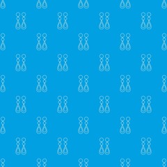 Pearl earrings pattern vector seamless blue repeat for any use