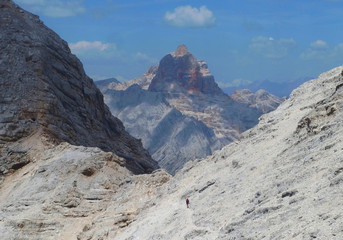 Włochy, Dolomity - Ferrata Dibona w masywie Cristallo © Iwona