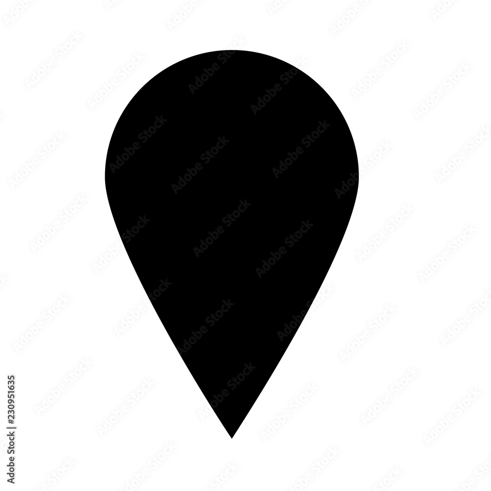Poster pin on the map on white background. flat style. map pin icon for your web site design, logo, app, ui