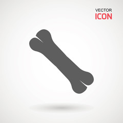 Bones flat icon. Solid pictogram of bone.