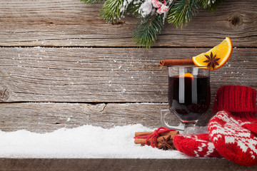 Christmas card with mulled wine