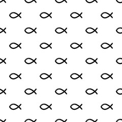 Christian fish symbol pattern vector seamless repeating for any web design