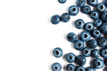 blueberry on white background.