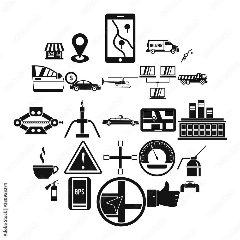 Poster fueling icons set. simple set of 25 fueling vector icons for web isolated on white background