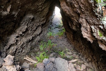 Lava Tube In Etna Park, Sicily
