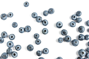 Blueberry on white background.