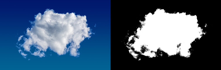 Cloud mask separated from background