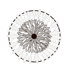 vector illustration of flower mandala