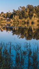 Smartphone HD wallpaper of beautiful reflections near Zeholfing - Isar - Bavaria - Germany