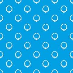 Pearl necklace pattern vector seamless blue repeat for any use