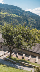 Smartphone HD wallpaper of alpine view at Castle Hohenwerfen