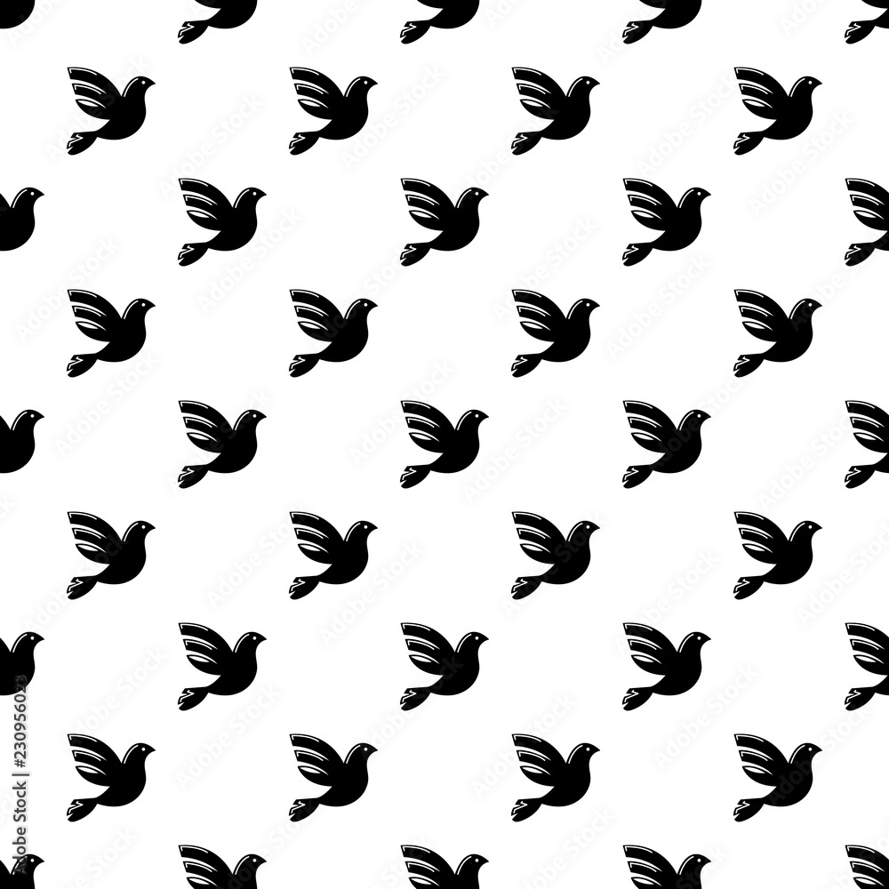 Poster white peace pigeon pattern vector seamless repeating for any web design
