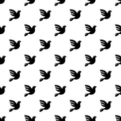 White peace pigeon pattern vector seamless repeating for any web design