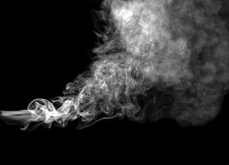 smoke on black background