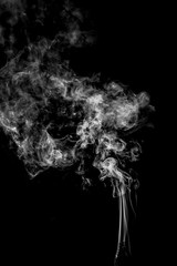 smoke on black background
