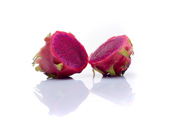 Dragon Fruit isolated over the white background