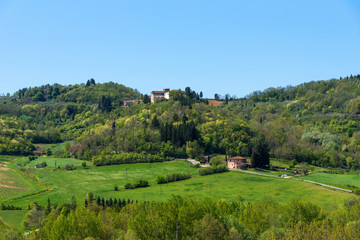 Fototapeta na wymiar Beautiful Tuscany landscape in Chianti in spring. Tuscany, Italy