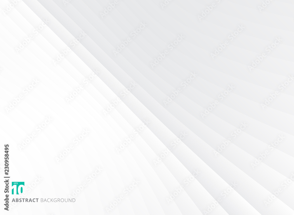 Aufkleber abstract geometric perspective lines diagonal white and gray gradient color background.