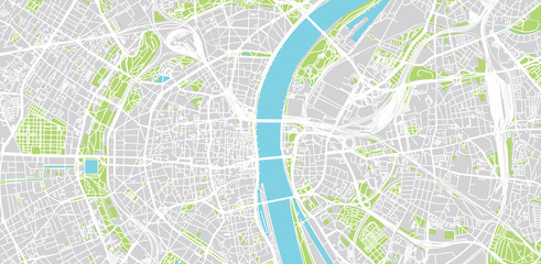 Urban vector city map of Cologne, Germany
