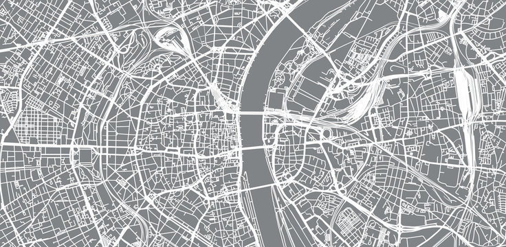 Urban Vector City Map Of Cologne, Germany