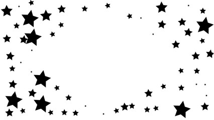 Abstract Background with Many Random Falling Golden Stars Confetti .