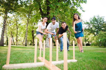 Fototapeta premium Outdoor games - ring toss.
