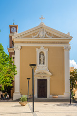 Obraz premium View at the church of Saints Giuseppe and Leopold in Cecina - Italy