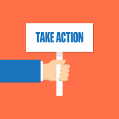 TAKE ACTION MEGAPHONE LINE FLAT