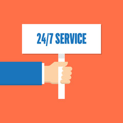 24/7 SERVICE MEGAPHONE LINE FLAT