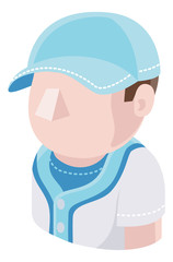 A Baseball man avatar cartoon person icon emoji