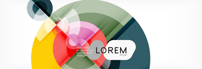 Abstract background bright circles geometric design