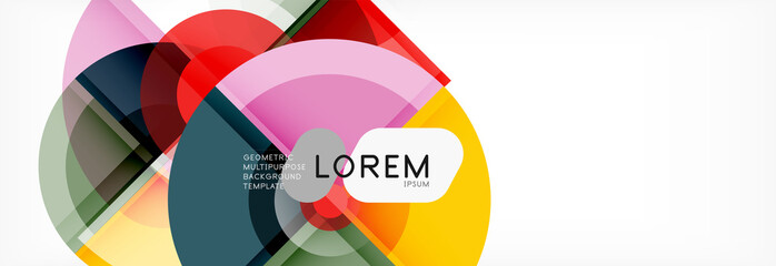 Obraz premium Abstract background bright circles geometric design