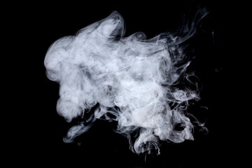 smoke isolated on black background image