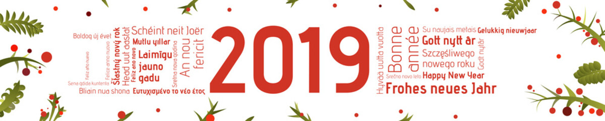 Happy New Year all around the world banner