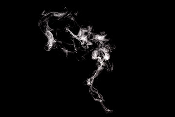 smoke isolated on black background image